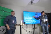 Martin Anderson-Clutz presents a talk at the EvolveDigital summit in Montreal on August 4, 2025.