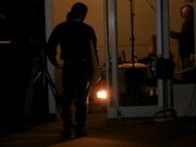 Setting up lights on set of "Lucky - or Not?"