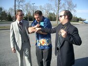 Derick Fage, Mark Leahy and Jamie Douglas in the film "Lucky or Not"