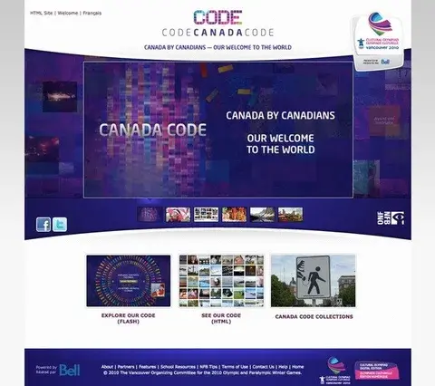 CODE website homepage